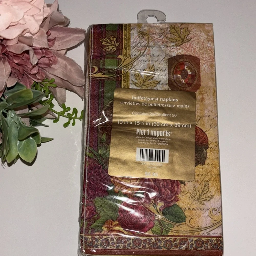 Pier 1 Imports Buffet Guest Napkins Thanksgiving Vintage Thanksgiving Napkins